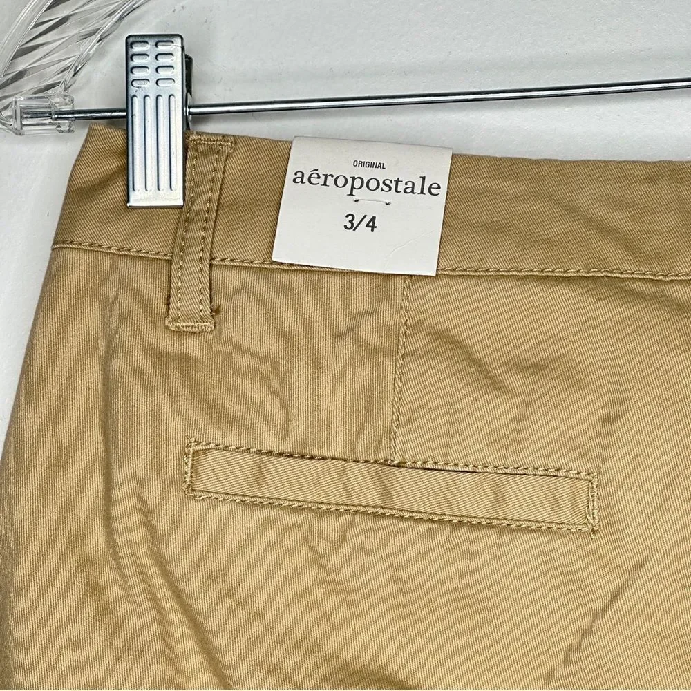 Aeropostale NWT Khaki Bermuda Shorts Stretch Summer‎